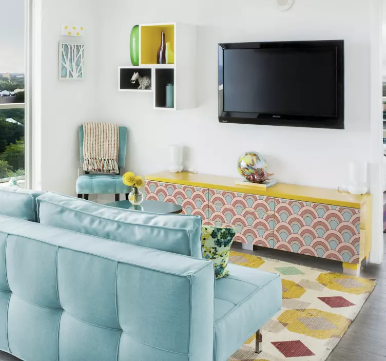 動物 シール 曲線パターンの波 - TENSTICKERS