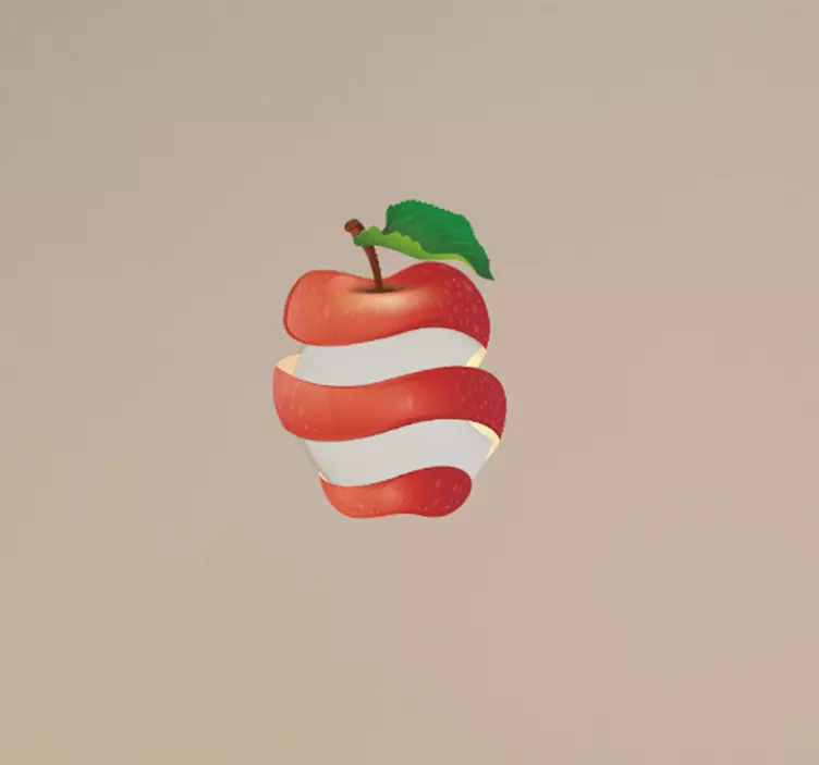 リンゴの皮 macbook フルーツ ラップトップ ステッカー - TENSTICKERS