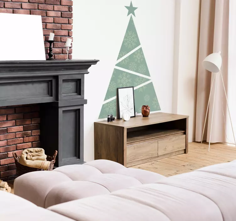 幾何学的なクリスマス ツリーのステッカー - TENSTICKERS