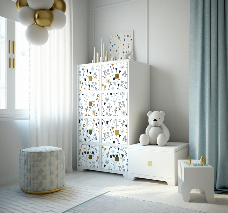 家具のステッカー フローレス・ミニマリスタ - TENSTICKERS