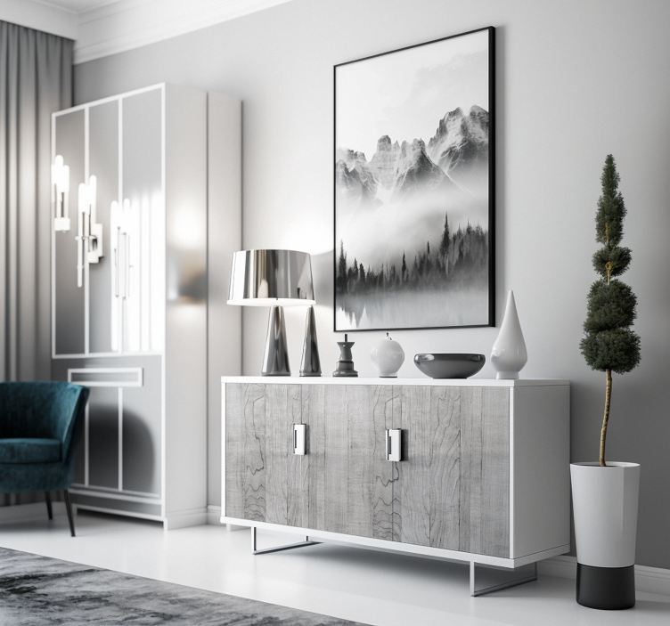 家具のステッカー 木材グレー - TENSTICKERS