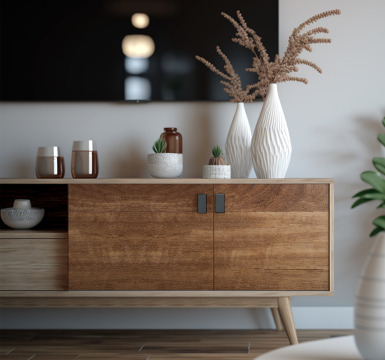 家具のステッカー テクスチャ木製の茶色 - TENSTICKERS