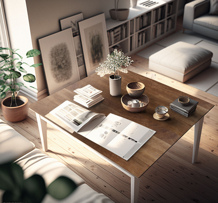 家具のステッカー テクスチャ木製の茶色 - TENSTICKERS