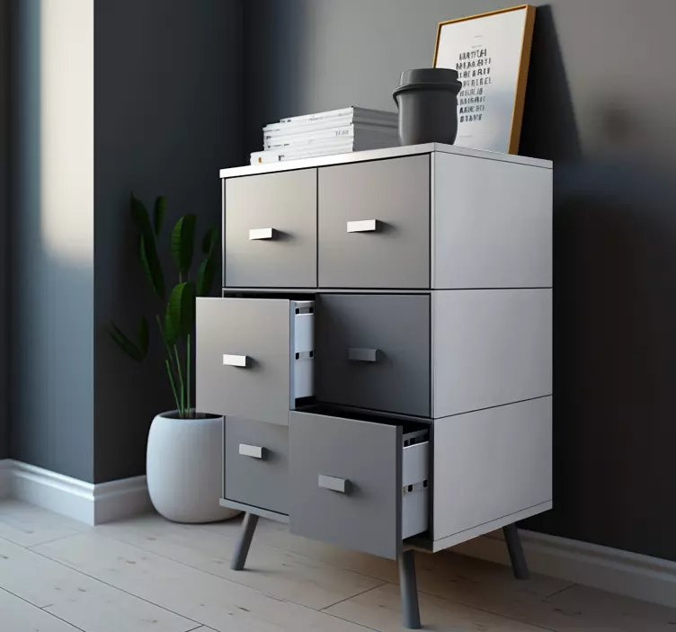 家具のステッカー 灰色 - TENSTICKERS