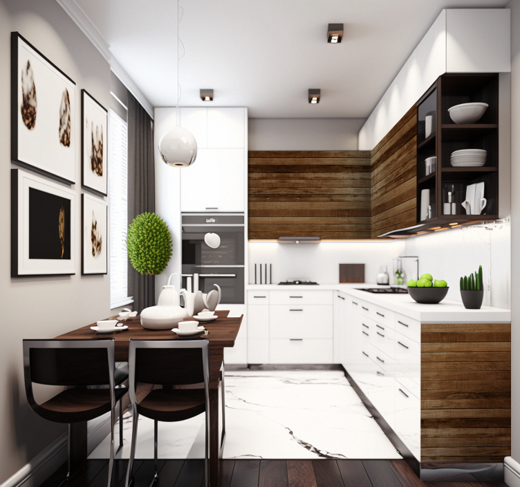 家具のステッカー 木の板 - TENSTICKERS