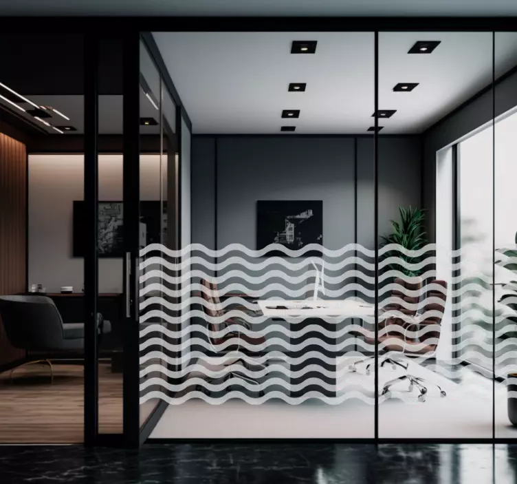 ウインドウ ステッカー 透明な波 - TENSTICKERS