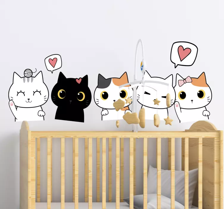 動物 シール 可愛い猫のポートレート - TENSTICKERS