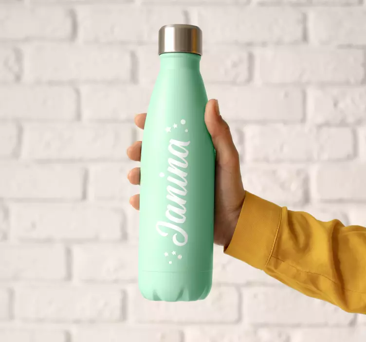 パーソナライズされた名前の水ボトルステッカー - TENSTICKERS