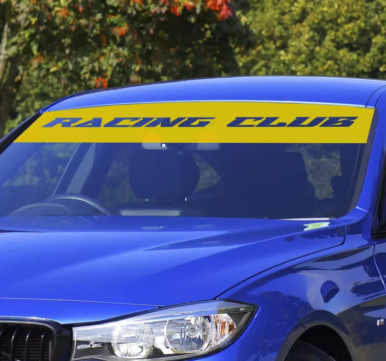 車 ステッカー カスタマイズされた単色サンバイザー - TENSTICKERS