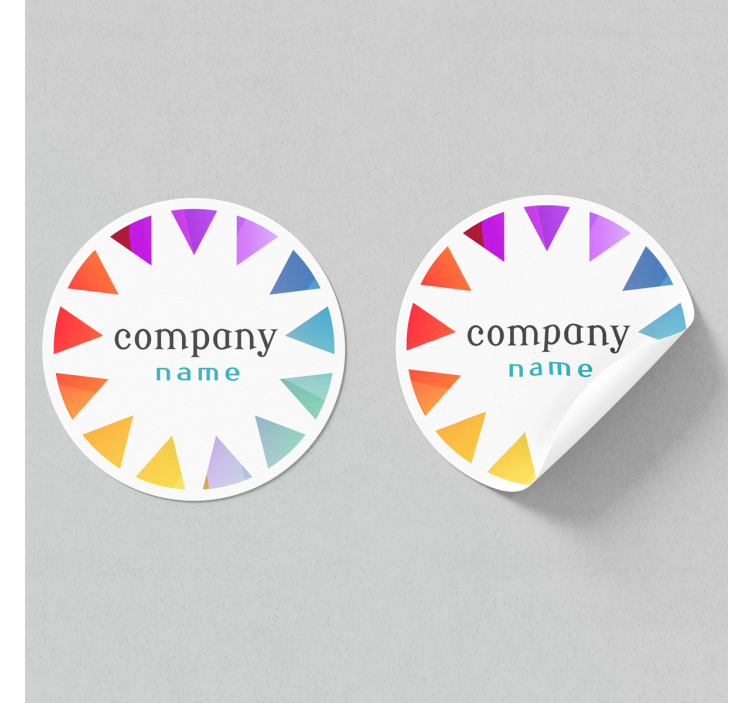 動物 シール ロゴ入りパーソナライズサークル - TENSTICKERS