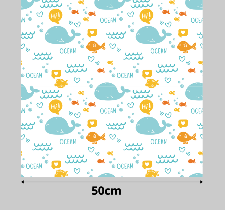 カラフルで幸せな海の家具ステッカー - TENSTICKERS