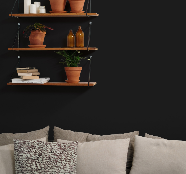 黒無地シート壁ビニール - TENSTICKERS