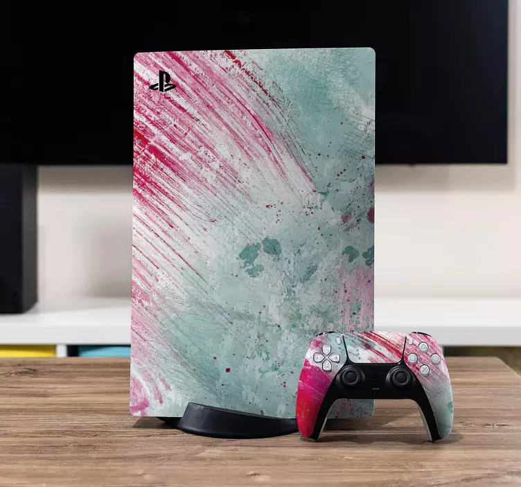 抽象的な水彩パターンps5ステッカー - TENSTICKERS