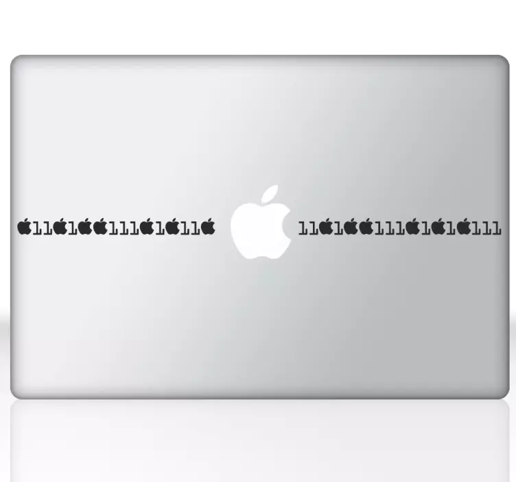 アップルバイナリコードmacステッカー - TENSTICKERS