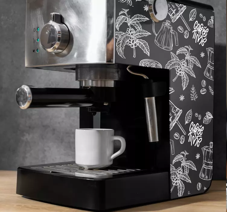家電用ステッカー 描かれたコーヒーの要素 - TENSTICKERS