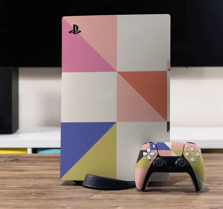 アート幾何学模様ps5ステッカー - TENSTICKERS