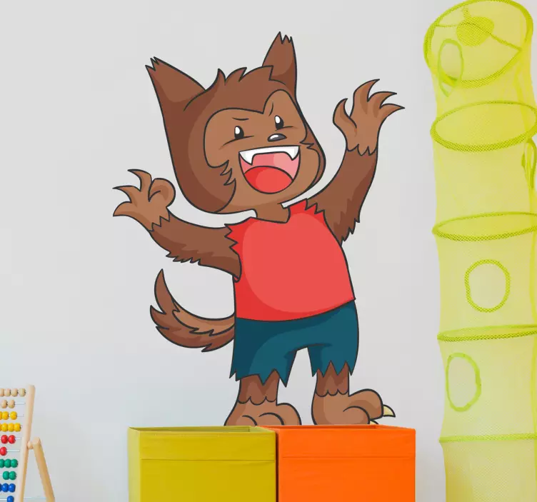 赤ちゃん狼の壁ステッカー - TENSTICKERS