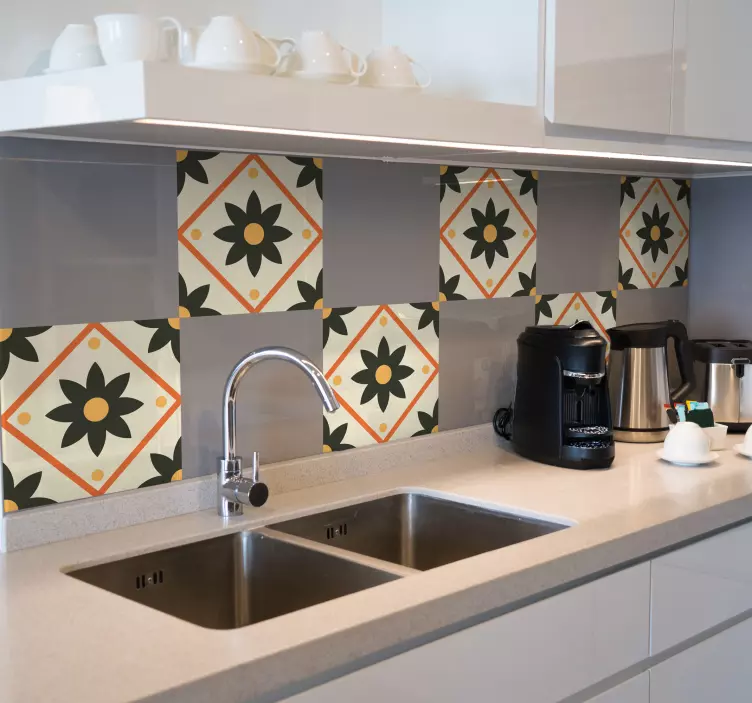 ベルギーフラミンゴタイルステッカー - TENSTICKERS