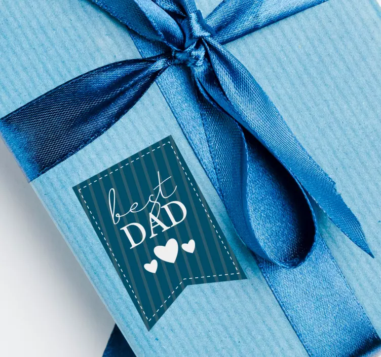 最高のお父さんのラベル ビニール ステッカー - TENSTICKERS