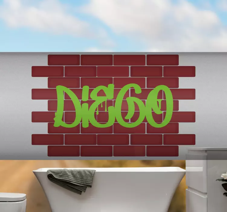 動物 シール カスタムネームグラフィティ - TENSTICKERS