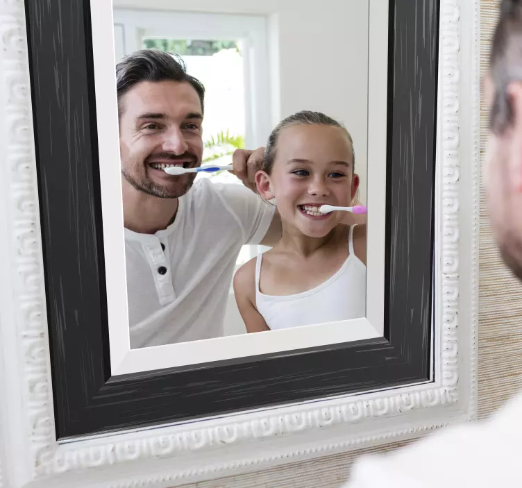 ブラックフレームミラーステッカー - TENSTICKERS