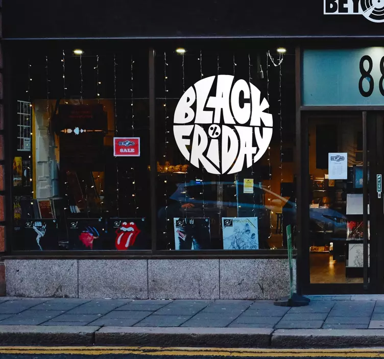 ブラックフライデーサークルステッカー - TENSTICKERS