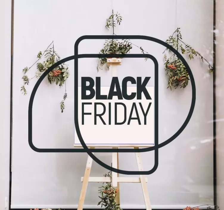 ブラックフライデーの幾何学的形状のステッカー - TENSTICKERS