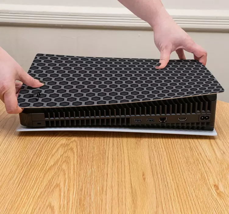 黒のハニカムps5ステッカー - TENSTICKERS