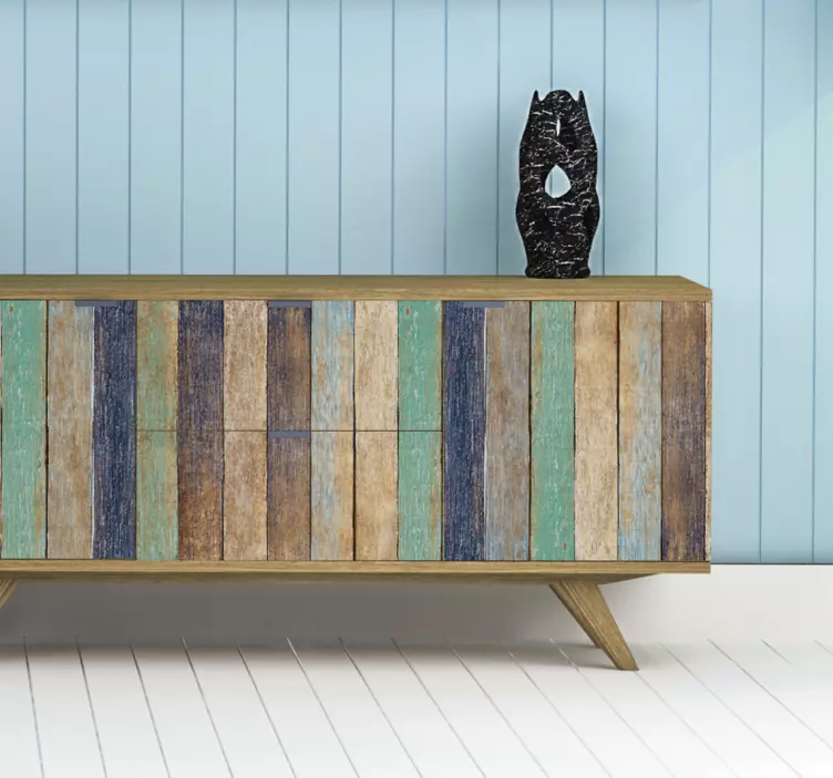 青い夏の木の家具のステッカー - TENSTICKERS