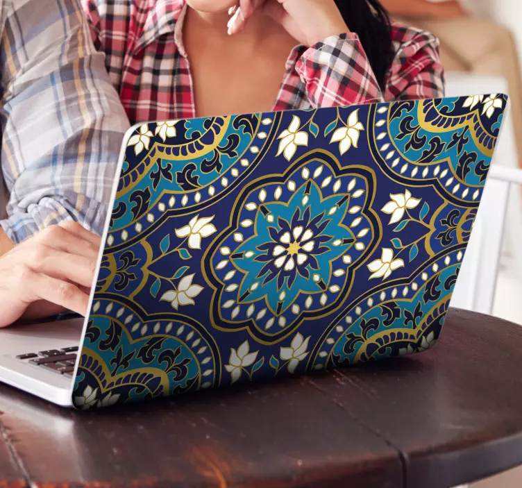 ブルートーンのマンダラのラップトップのステッカー - TENSTICKERS