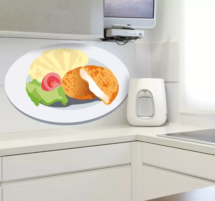 パン粉魚皿デカール - TENSTICKERS