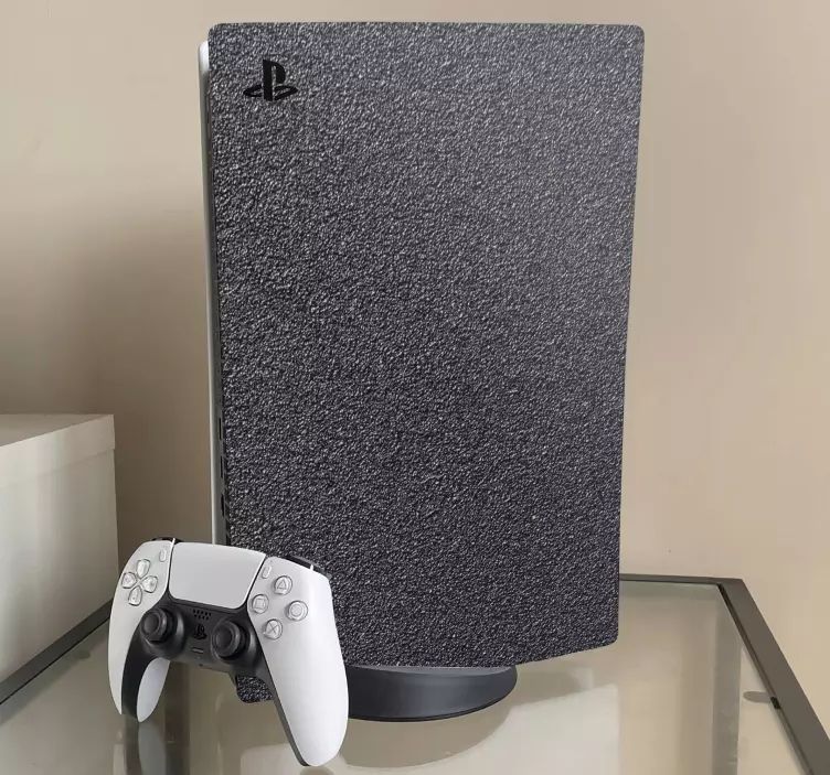 ブラッシュドブラックスチールps5ステッカー - TENSTICKERS