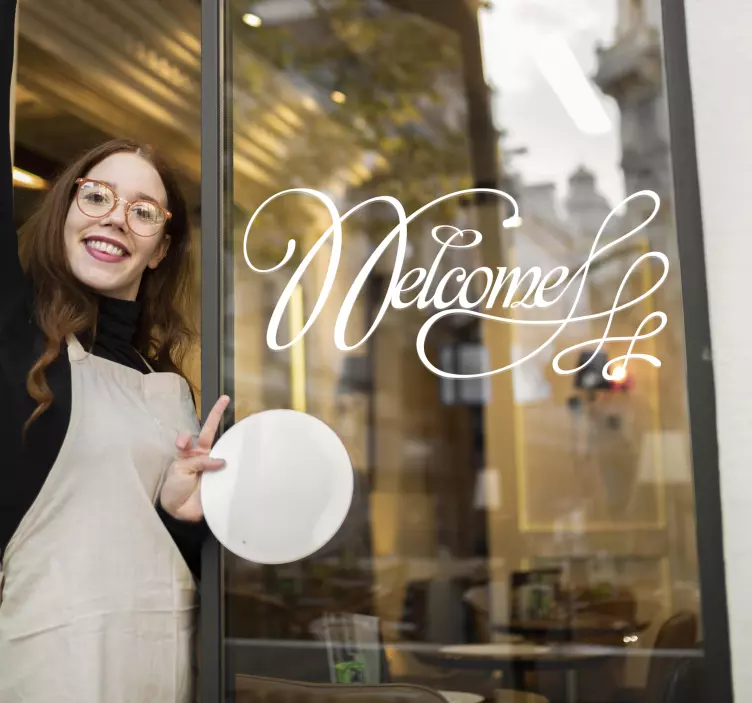 書道の歓迎ビニールステッカー - TENSTICKERS