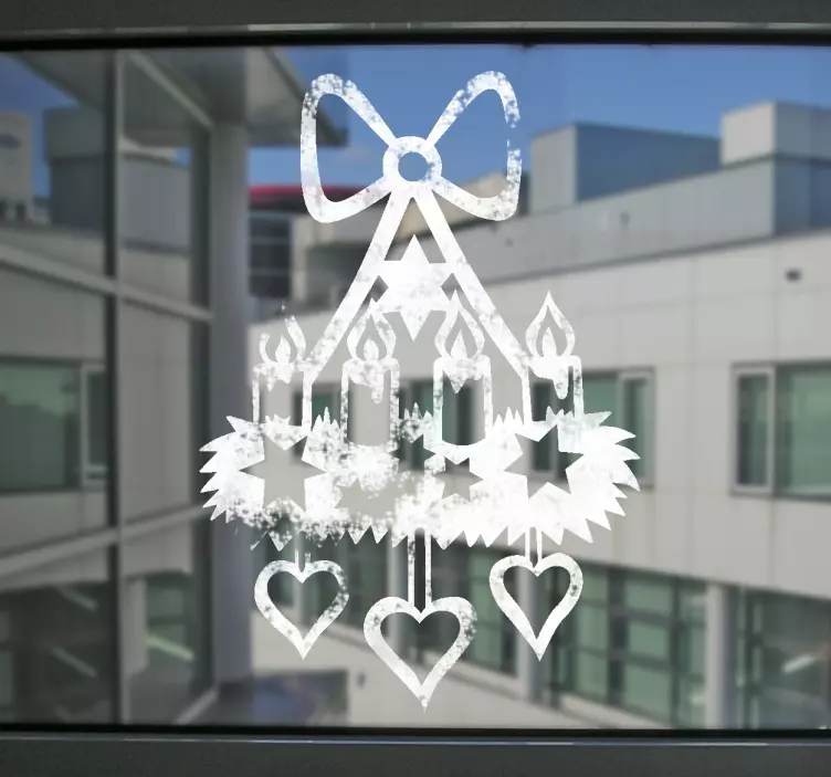 キャンドルランプクリスマスデカール - TENSTICKERS