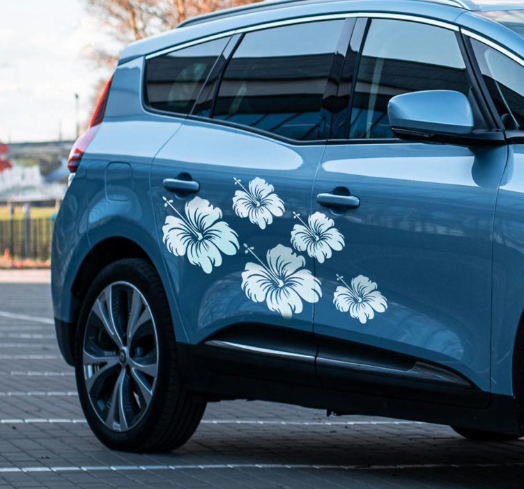 動物 シール ハイビスカスの花 - TENSTICKERS