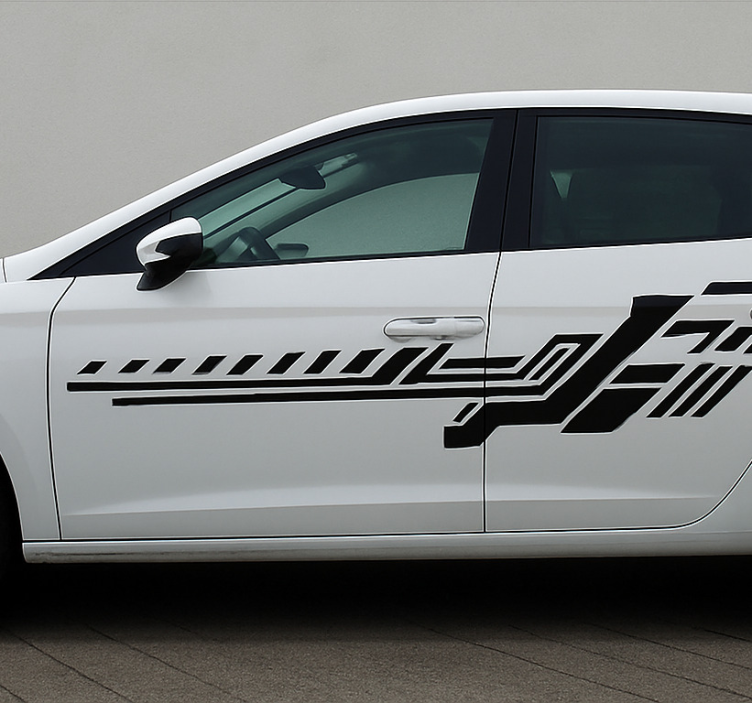 動物 シール 部族の黒い縞模様 - TENSTICKERS