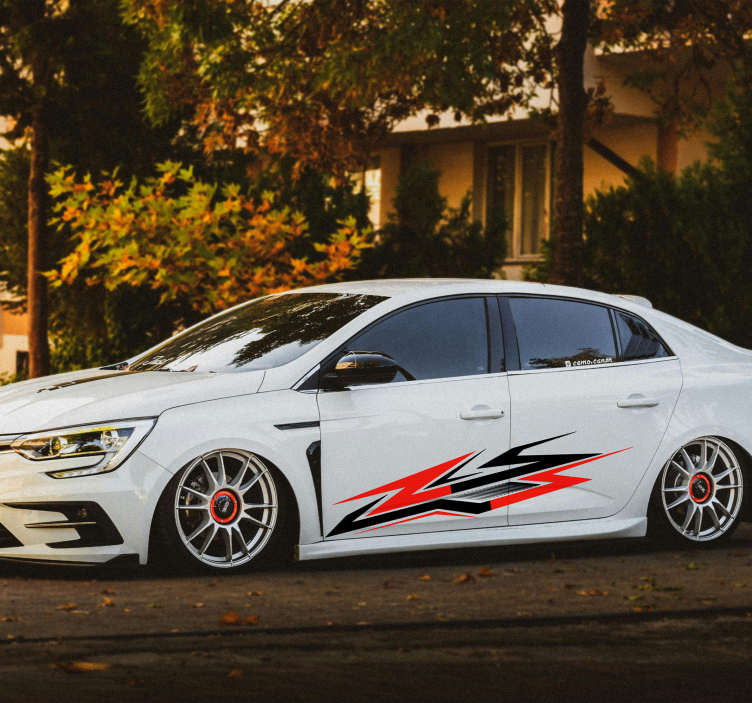 動物 シール 二色のサイドレーススタイル - TENSTICKERS