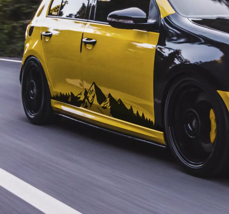 山車のステッカーが付いている車 - TENSTICKERS