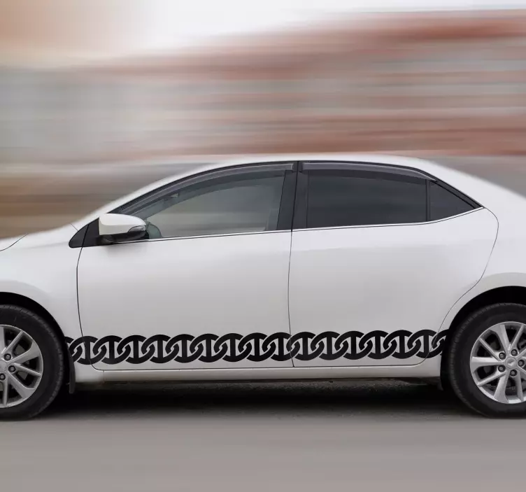 車 ステッカー 鎖 - TENSTICKERS