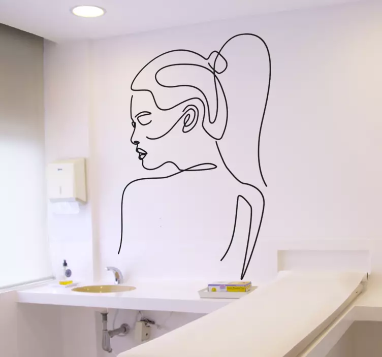 動物 シール ミニマリストの女性のプロフィール - TENSTICKERS