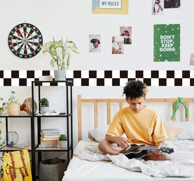 チェッカーフラッグスポーツステッカー - TENSTICKERS