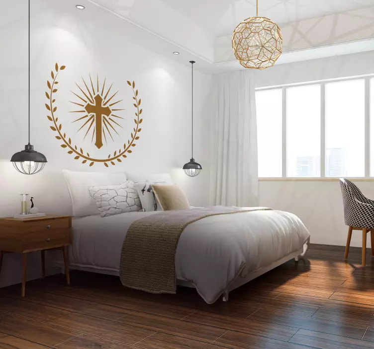 クリスチャンクロスウォールステッカー - TENSTICKERS