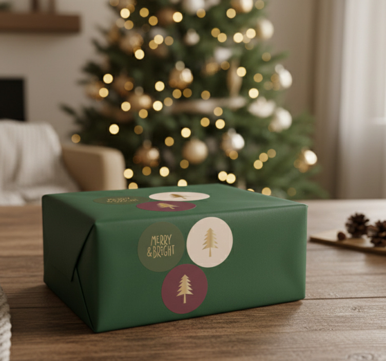 動物 シール クラシックホリデーパターン - TENSTICKERS