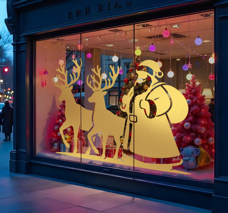 動物 シール サンタクロースのシルエット - TENSTICKERS