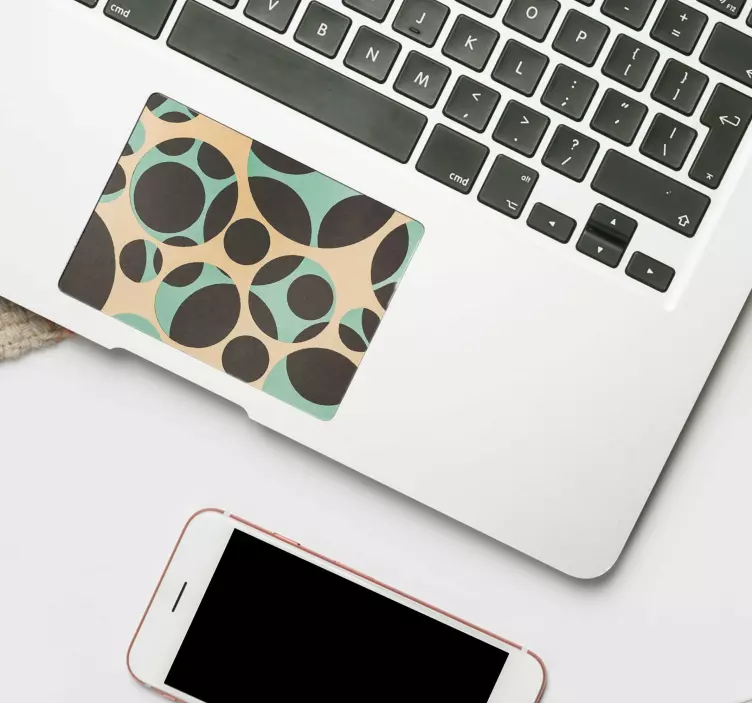 円パターントラックパッドステッカー - TENSTICKERS