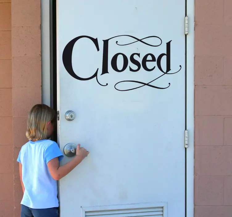 閉じたテキストステッカー - TENSTICKERS