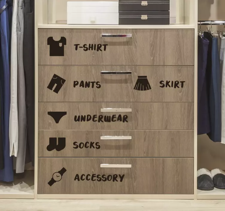 クローゼット家具用ステッカー - TENSTICKERS