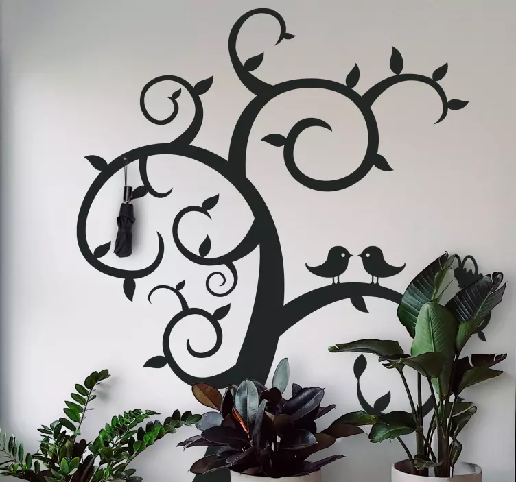 動物 シール 木の上の鳥 - TENSTICKERS