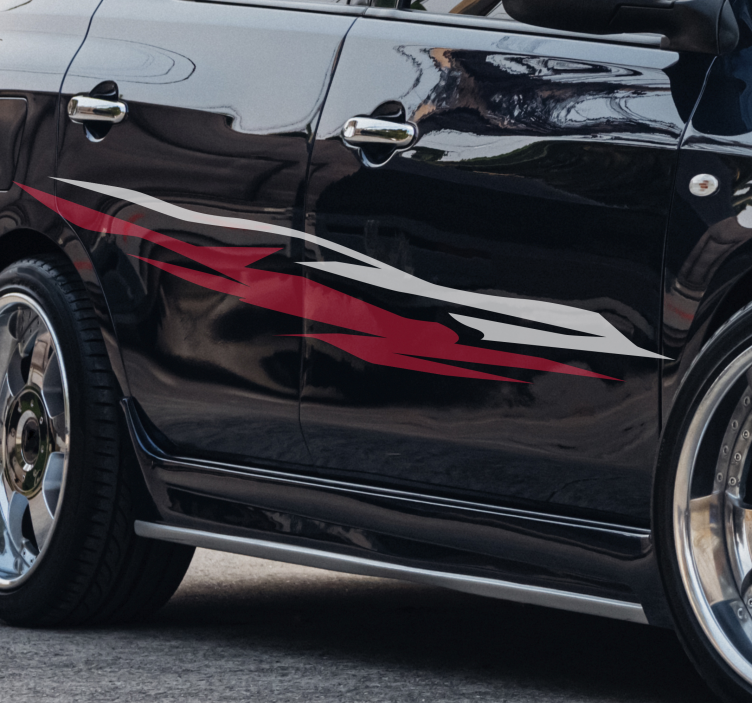 カラフルなカーラップカーステッカー - TENSTICKERS