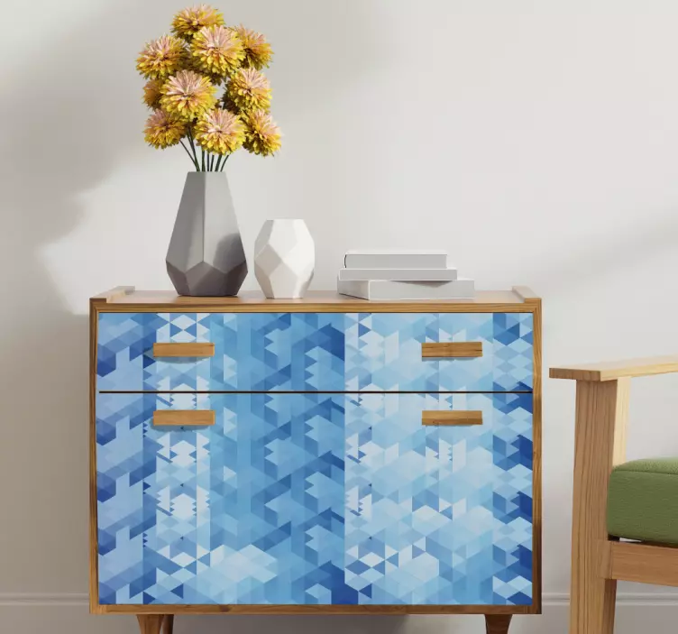 カラフルな三角形の家具ステッカー - TENSTICKERS